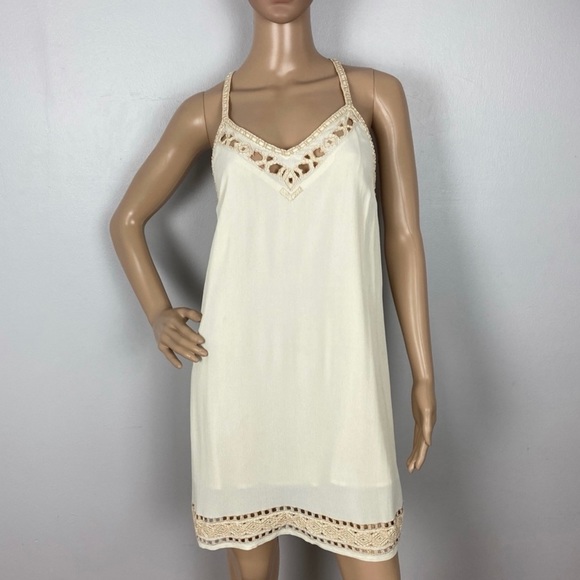 NEW SAYLOR REVOLVE CREAM EMBELLISHED MINI DRESS - Picture 2 of 9